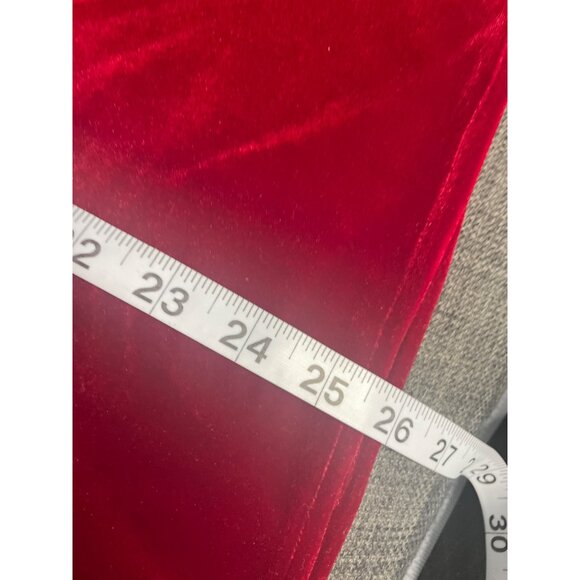 Caroline Rose Red Velvet Cold Shoulder Top MP Loose Fit Made USA Elegant Design - Picture 10 of 12